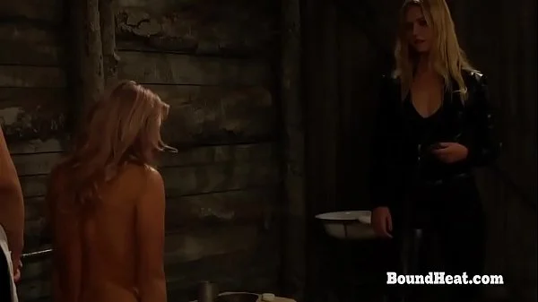 Tight Young Lesbian Slave In Bondage Whipped And Dominated By Mistress