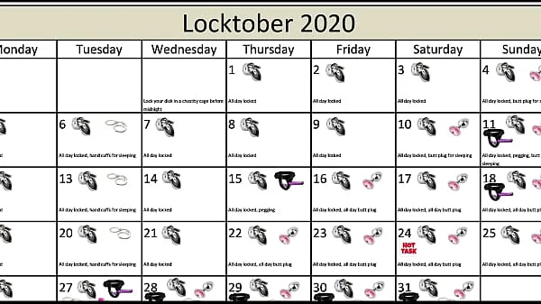 Locktober 2020 - The tasks that each proper chastity slave should perform that month of the year. You have to follow all the tasks consistently. You must not skip any task. Any task you miss for whatever reason, means your dick stays locked an extra day.